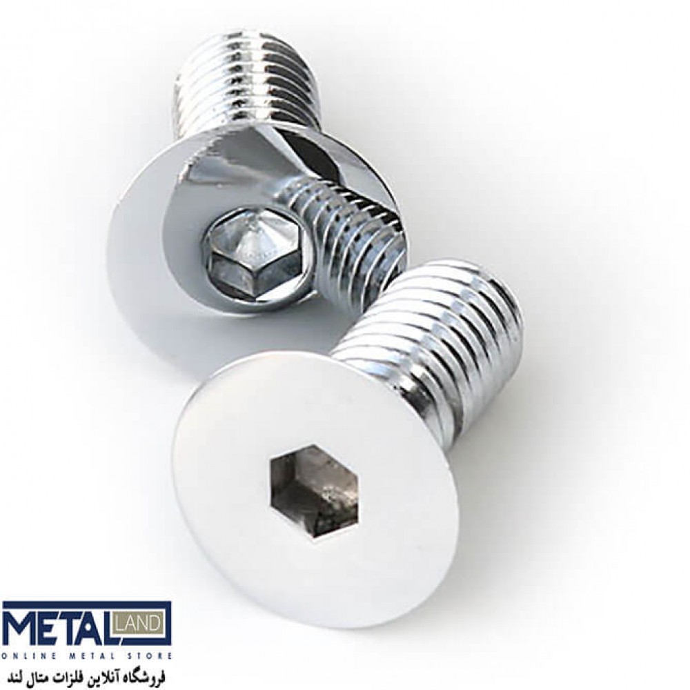 پیچ آلن سر تخت استیل 316 قطر 12 mm طول 100 mm (بسته 50 عددی)